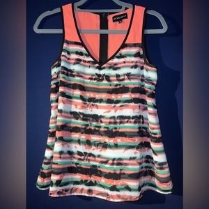 MY MICHELLE Tank Top Colorful Size XS Beachy Vibes Sunset